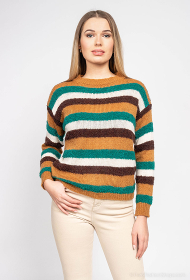 Wholesaler Cherry Paris - ISIS striped knit sweater