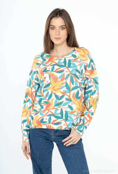 Wholesaler Cherry Paris - ANNE round neck printed sweater