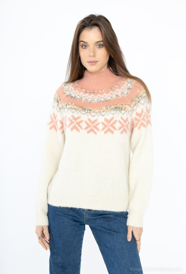 Wholesaler Cherry Paris - SIOBHAN high-neck jacquard sweater