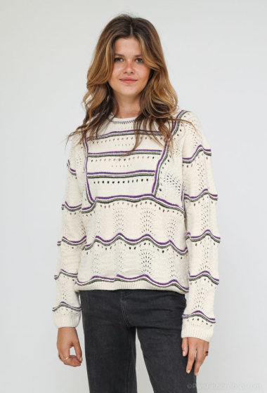 Wholesaler Cherry Paris - CLEMMIE bohemian striped sweater