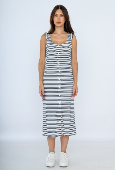 Wholesaler Cherry Paris - Long sleeveless dress with striped print HENRIET