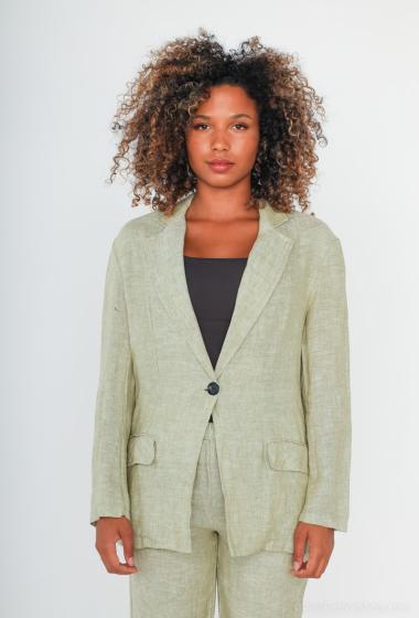 Wholesaler Cherry Paris - GEORGINA plain cotton blazer jacket