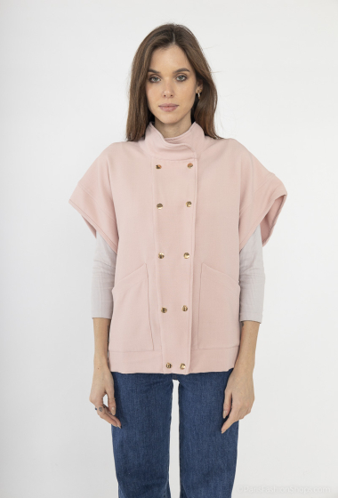 Wholesaler Cherry Paris - Oversized jacket with short sleeves and stand-up collar MARYEVE