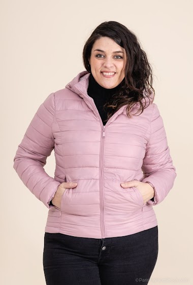 Großhändler Cherry Berry - Women's padded jacket with removable hood, printed interior