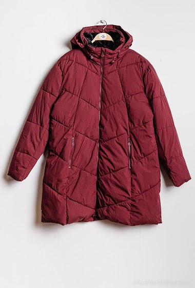 Wholesaler Cherry Berry - Women's down jacket with retractable hood