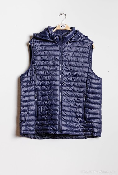 Wholesaler Cherry Berry - Women's sleeveless padded jacket with removable hood