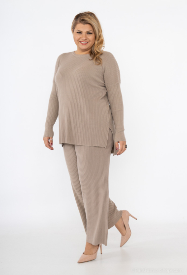 Wholesaler Cherry Berry - Plus size sweater and pants set