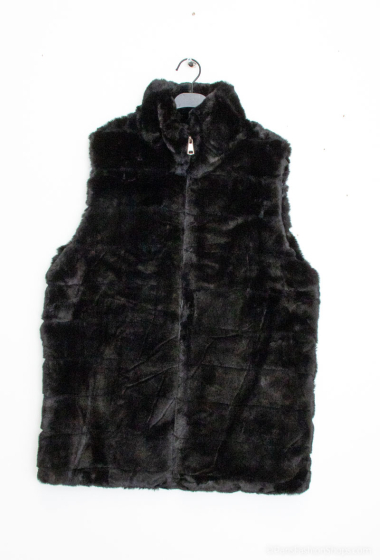 Wholesaler Cherry Berry - Sleeveless faux fur vest