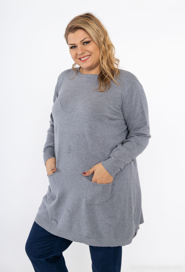 Grossiste Cherry Berry - Pull femme grande taille