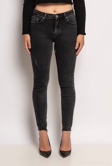 Wholesaler Chic Shop - Skinny jeans with raw edges