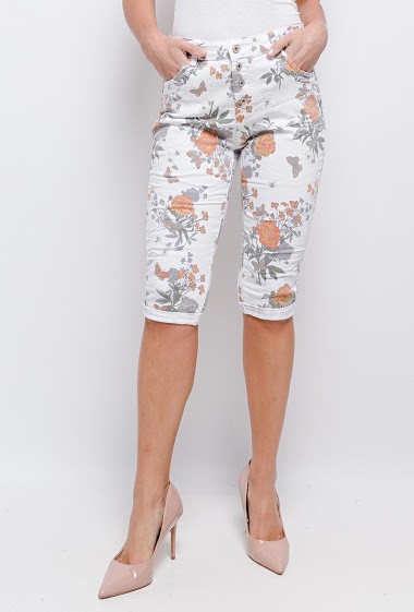 Wholesaler Chic Shop - Printed cropped pants