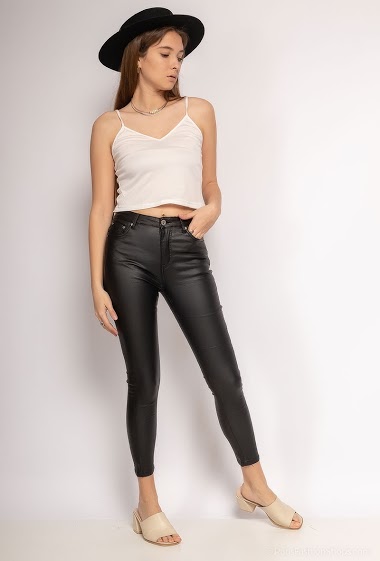 Grossiste Chic Shop - Pantalon skinny en similicuir