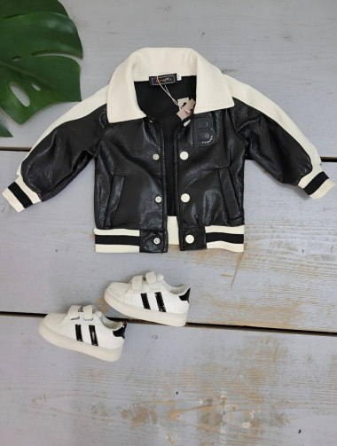 Wholesaler Chicaprie - Baby Boy's Faux Leather Jacket
