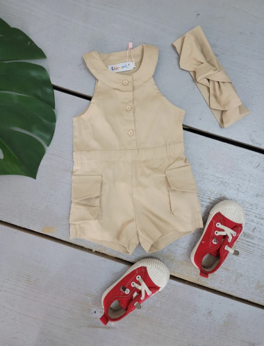 Wholesaler Chicaprie - Baby Girl's Short Jumpsuit