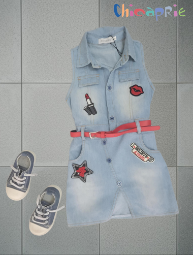 Wholesaler Chicaprie - Girls' Jeans Jumpsuit