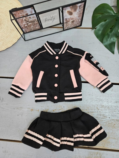Wholesaler Chicaprie - baby girl bicolore outfit