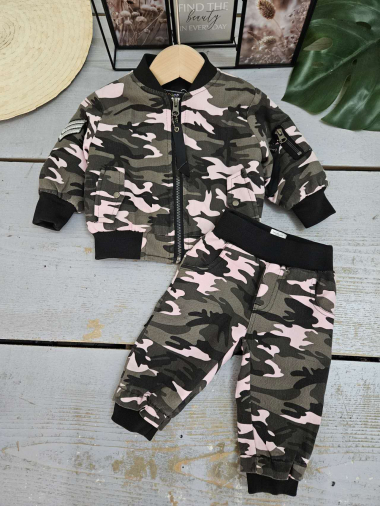 Wholesaler Chicaprie - Baby Girl Bombers and Trousers Set