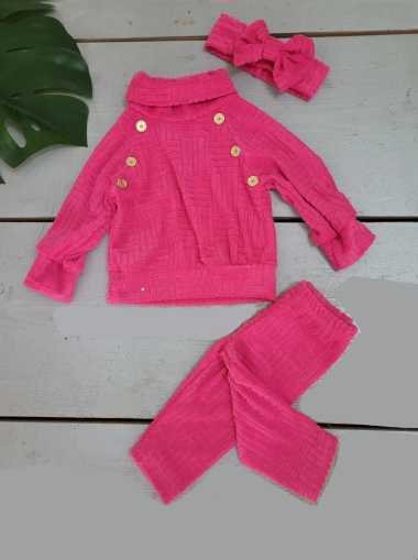 Wholesaler Chicaprie - Baby Girl Sweater and Pants Set