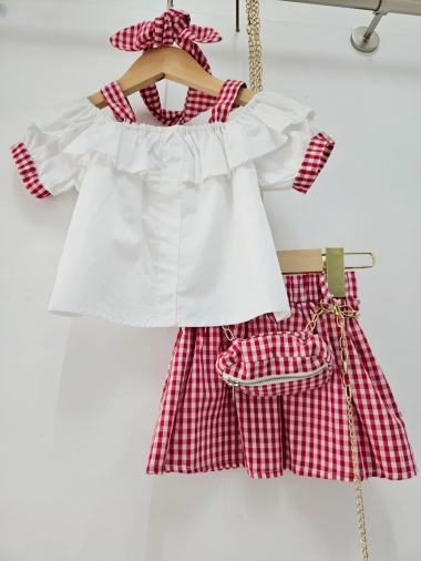 Wholesaler Chicaprie - Baby Girl Top and Skirt Set