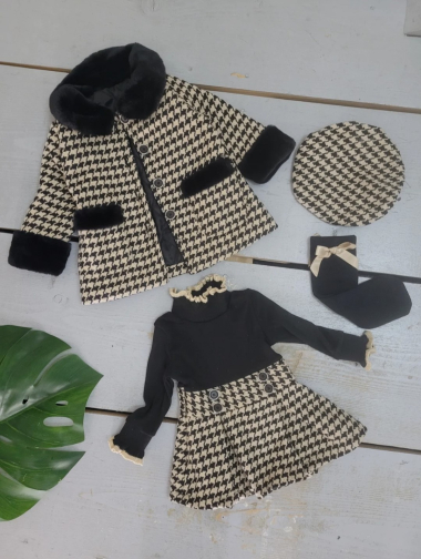 Wholesaler Chicaprie - Bebe Fille Jacket and Dress Set