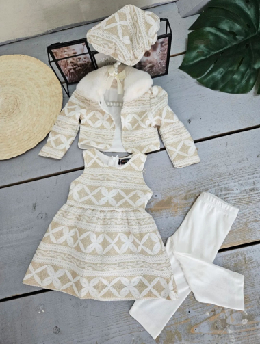 Wholesaler Chicaprie - Baby Girl Jacket and Dress Set