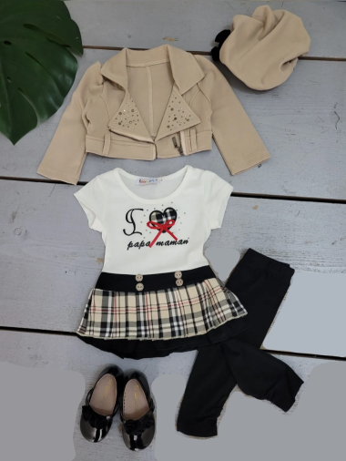Großhändler Chicaprie - Set aus Jacke und Kleid für Babys