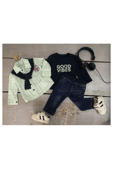 Mayorista Chicaprie - Conjunto bebé niño camisa y jeans