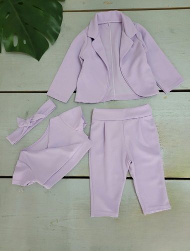 Wholesaler Chicaprie - Baby Girl's Blazer and Pants Set