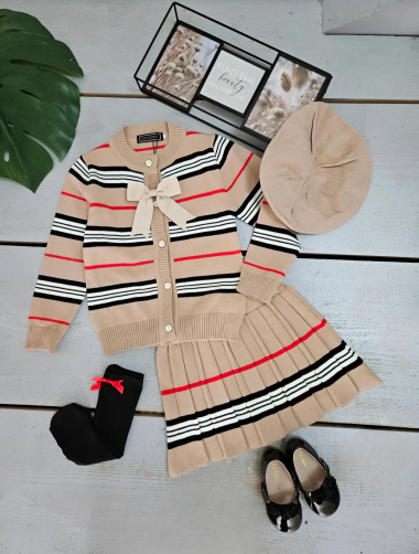Wholesaler Chicaprie - Girls' Vest and Skirt Set