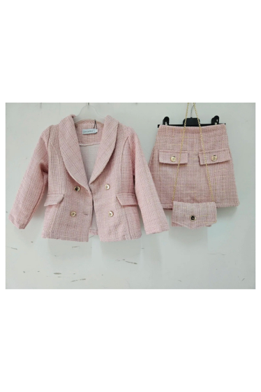 Mayorista Chicaprie - Conjunto de chaqueta y falda para niña