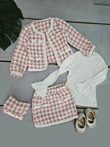 Wholesaler Chicaprie - Girls Jacket and Skirt Set