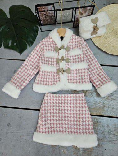 Wholesaler Chicaprie - Girls' jacket and skirt set