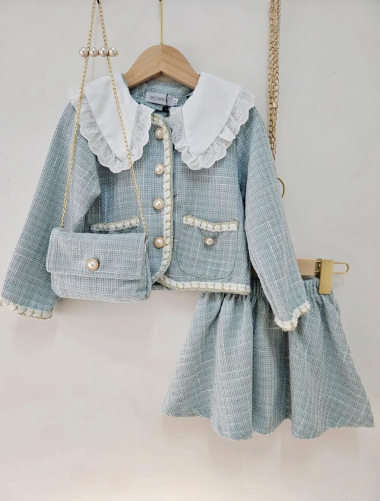 Wholesaler Chicaprie - Girls Jacket and Skirt Set