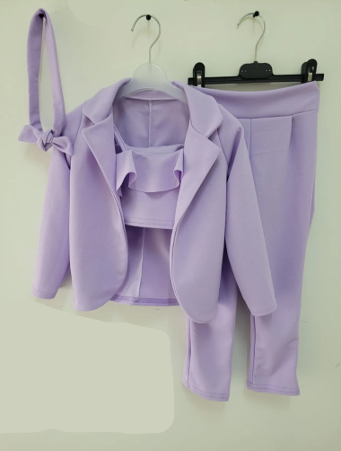Mayorista Chicaprie - Conjunto de chaqueta y pantalón para niña