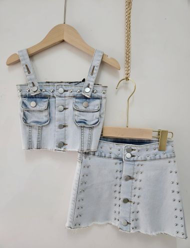 Ladies jeans top hot sale set