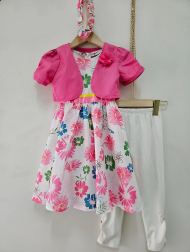 Wholesaler Chicaprie - Girl's Dress and Bolero Set
