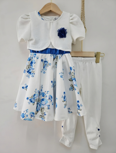 Wholesaler Chicaprie - Girl's Dress And Bolero Set