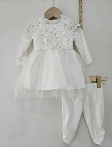 Wholesaler Chicaprie - Baby Girl Dress and T-shirt Set