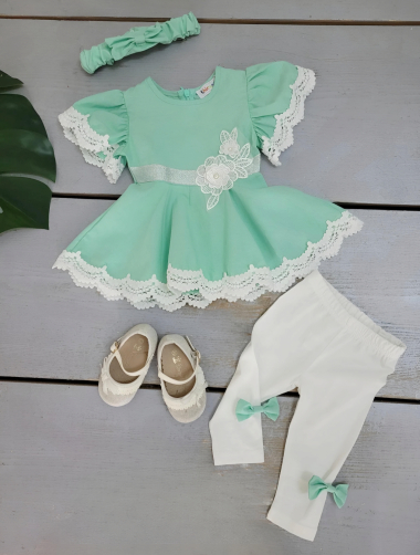 Wholesaler Chicaprie - Baby Girl Spring Dress Set