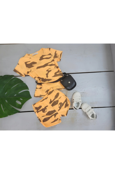 Großhändler Chicaprie - Set aus T-Shirt und Shorts mit Farbverlauf für Mädchen