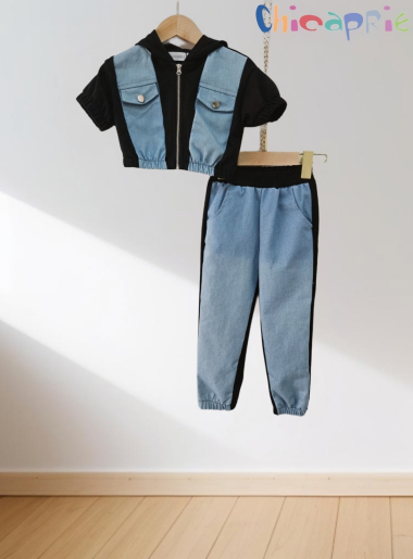 Wholesaler Chicaprie - Girl's Trendy Sweatshirt Pants Set