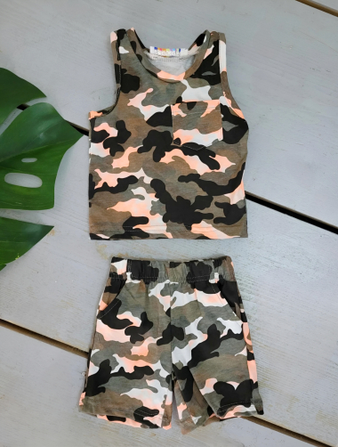 Wholesaler Chicaprie - Baby Boy's Camouflage Top and Shorts Set
