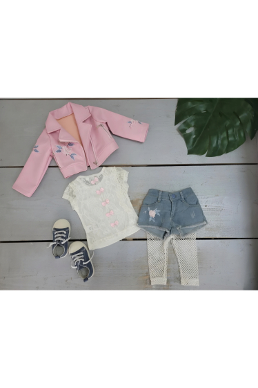 Großhändler Chicaprie - Baby-Set aus Jacke und Shorts für Mädchen