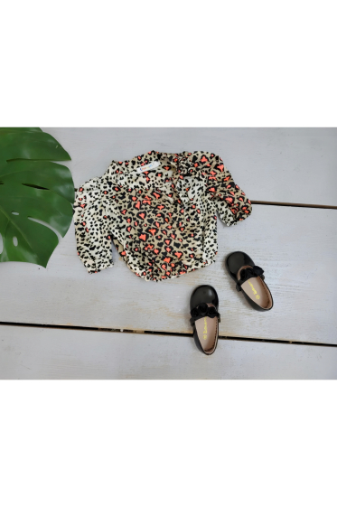 Wholesaler Chicaprie - Baby Girl's Light And Fluid Leopard Top