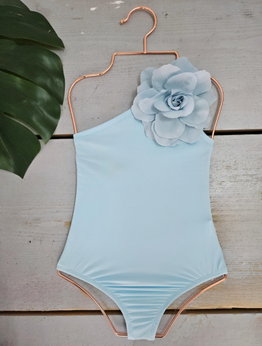 Wholesaler Chicaprie - Girls' Beach Swimsuit With A Flower