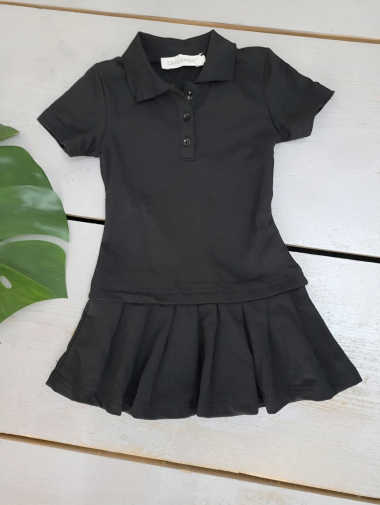 Wholesaler Chicaprie - Girl's Pleated Bottom Tennis Style Dress