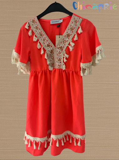 Wholesaler Chicaprie - Elegant Bohemian Girl Dress
