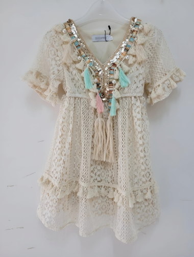 Wholesaler Chicaprie - Girl's Lace Style Dress