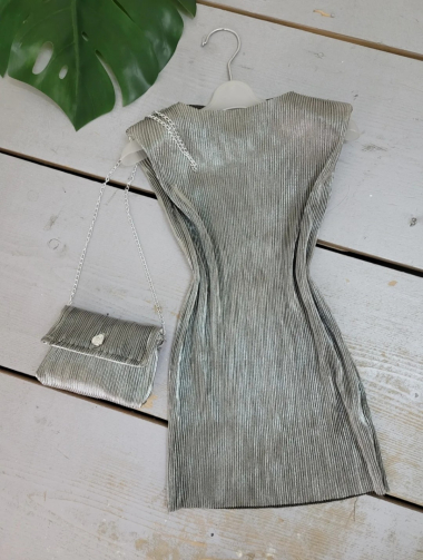 Wholesaler Chicaprie - Plain girl's dress with bag