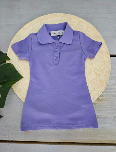 Wholesaler Chicaprie - Baby Girl's Plain Short Sleeve Long Top